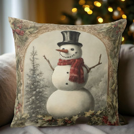 Kerstman in Cozy Vintage Sfeer Kussen