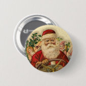  kerstman in de auto: Buttonnen Ronde Button 5,7 Cm (Voorkant /achterkant)