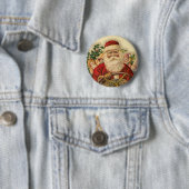  kerstman in de auto: Buttonnen Ronde Button 5,7 Cm (In situ)