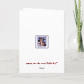 Kerstman in de douche feestdagen kaart (Achterkant)