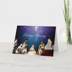 Kerstman in de geboorte kaart