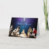 Kerstman in de geboorte kaart (Voorkant)