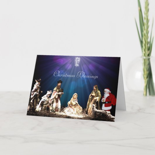 Kerstman in de geboorte kaart (Voorkant)