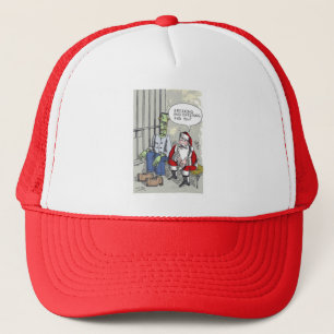 Kerstman in de gevangenis trucker hoed pet