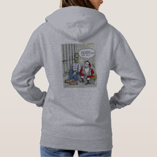 Kerstman in de gevangenis vrouwen grijs sweatshirt