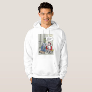 Kerstman in de gevangenis witte hoodie