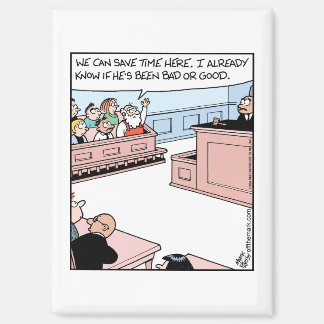 Kerstman in de jury magneet