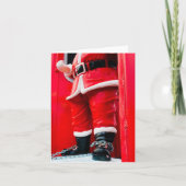 Kerstman in de problemen? feestdagen kaart (Voorkant)