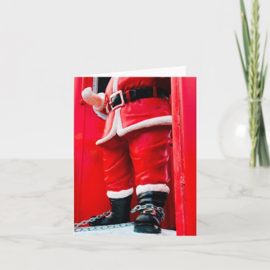 Kerstman in de problemen? feestdagen kaart (Voorkant)