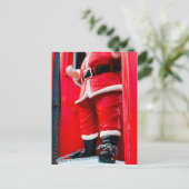 Kerstman in de problemen? feestdagenkaart (Staand voorkant)
