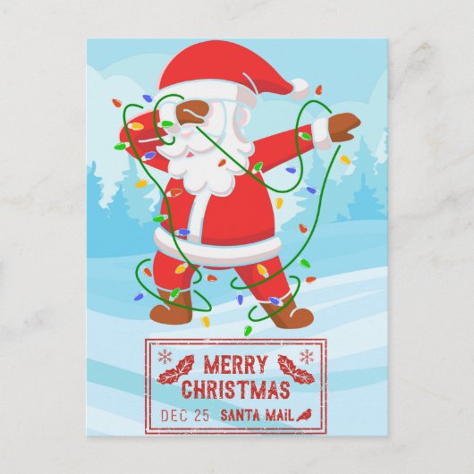 Kerstman in de problemen Grappige Kerstkaart Feestdagenkaart (Voorkant)