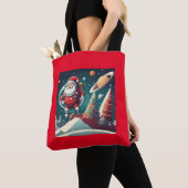 Kerstman in de ruimte tote bag (Dichtbij)