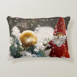 Kerstman in de sneeuw accent kussen
