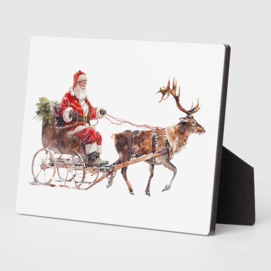  kerstman in de sneeuw fotoplaat (Zijkant)