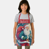 Kerstman in de sneeuw Kinder kerstvakantie Schort (Insitu)