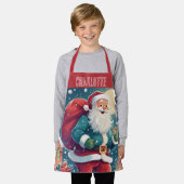 Kerstman in de sneeuw Kinder kerstvakantie Schort (Gedragen)