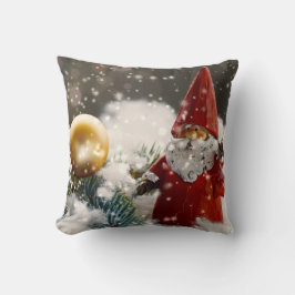 Kerstman in de sneeuw kussen