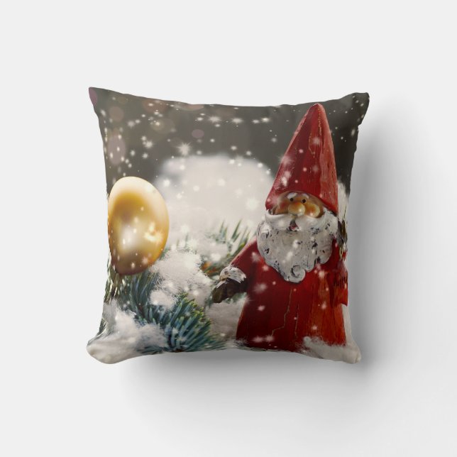 Kerstman in de sneeuw kussen (Voorkant)