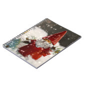Kerstman in de sneeuw notitieboek (Linkerzijde)