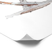  kerstman in de sneeuw poster (Hoek)