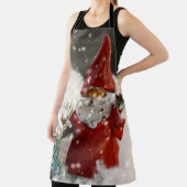 Kerstman in de sneeuw schort (Insitu)