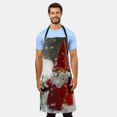 Kerstman in de sneeuw schort (Gedragen)