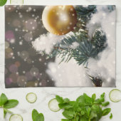 Kerstman in de sneeuw theedoek (Gevouwen)