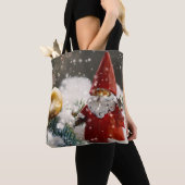 Kerstman in de sneeuw tote bag (Dichtbij)