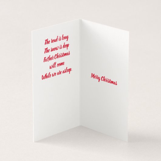 Kerstman, in de sneeuwacrylkunst lopen kaart (Binnen)