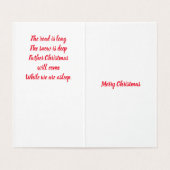 Kerstman, in de sneeuwacrylkunst lopen kaart (Binnenkant ongevouwen)