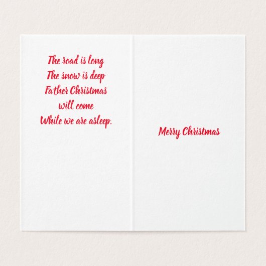 Kerstman, in de sneeuwacrylkunst lopen kaart (Binnenkant ongevouwen)