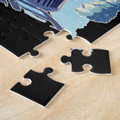 Kerstman in de trein legpuzzel (Zijkant)