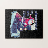 Kerstman in de trein legpuzzel (Horizontaal)