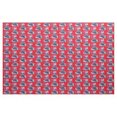 Kerstman in de trein stof (Yard (91,4 cm))