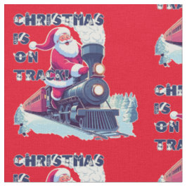 Kerstman in de trein stof