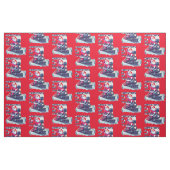 Kerstman in de trein stof (Fat Quarter)