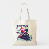 Kerstman in de trein tote bag (Achterkant)