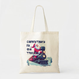 Kerstman in de trein tote bag