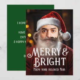 Kerstman in een flits! Voeg gewoon je grappige gez Feestdagenkaart