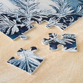 Kerstman in een magisch besneeuwd bos legpuzzel (Zijkant)