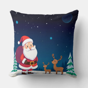 Kerstman in een magische winterscène kussen
