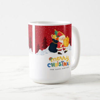 Kerstman in een Magische Winterwonderland — Pretti Koffiemok