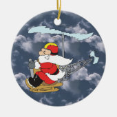 Kerstman in een Ornament met helikopters (Voorkant)