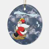 Kerstman in een Ornament met helikopters (Links)