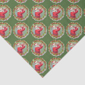 Kerstman in een papier met schitterende taart (Detail)