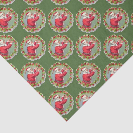 Kerstman in een papier met schitterende taart (Detail)