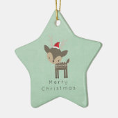 kerstman in een roodkerstman keramisch ornament (Links)