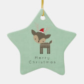 kerstman in een roodkerstman keramisch ornament (Achterkant)