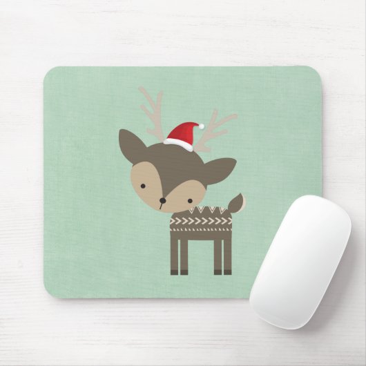 kerstman in een roodkerstman muismat (Met muis)