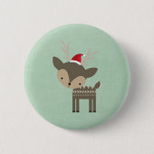 kerstman in een roodkerstman ronde button 5,7 cm (Voorkant)